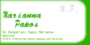 marianna papos business card